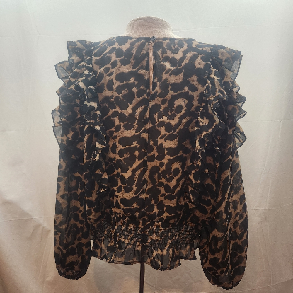 Truth Leopard Print Ruffle Top - Picture 2 of 8